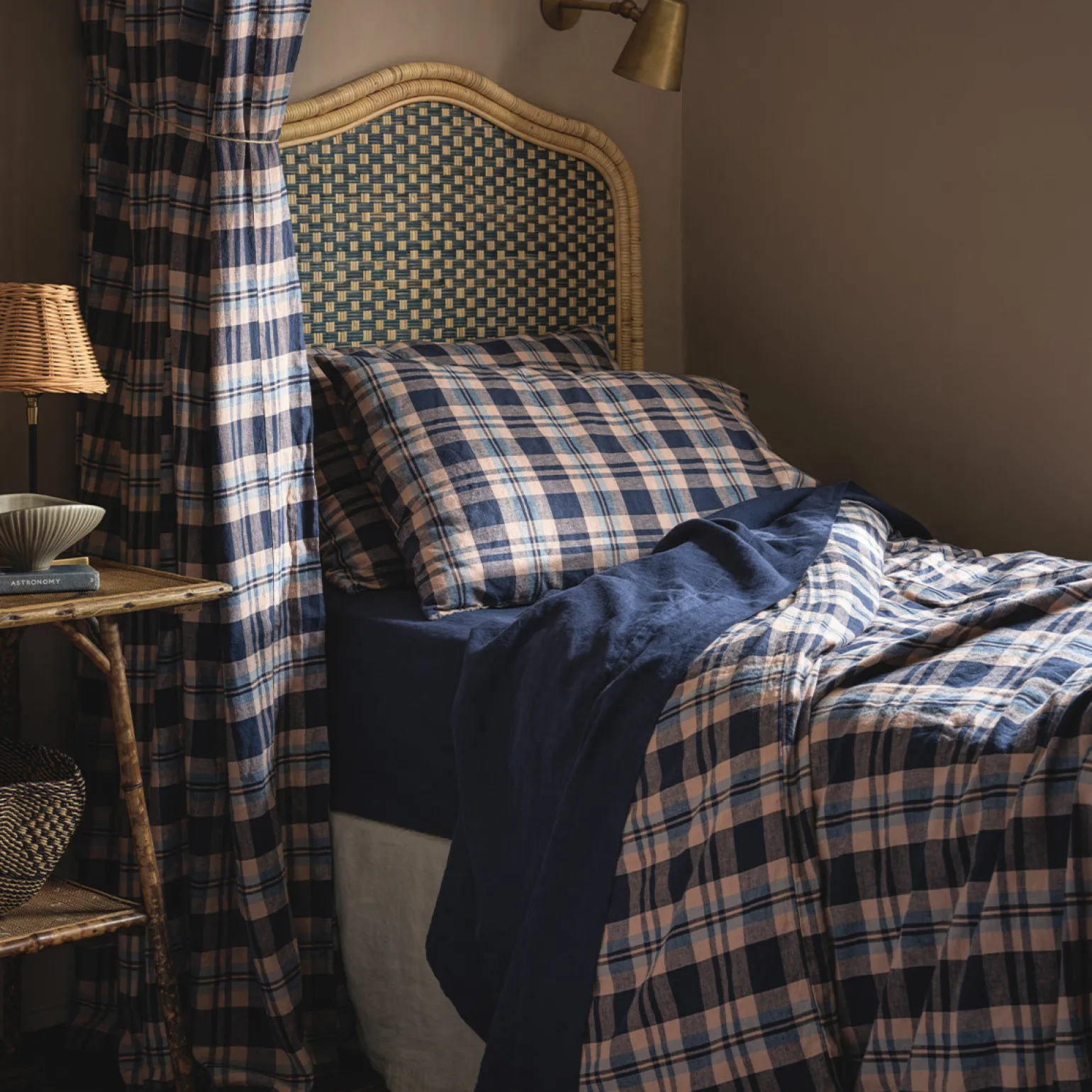 Atlantic Dallington Plaid Linen Blend Duvet Cover