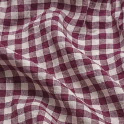 Berry Gingham Linen Blend Pillowcase (Pair)