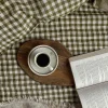 Botanical Green Gingham 100% Linen Flat Sheet