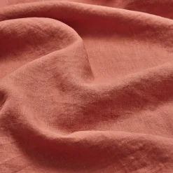 Burnt Orange 100% Linen Flat Sheet
