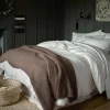 Caramel Wool Knit Throw