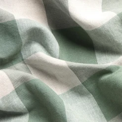 Elm Green Emsworth Plaid Linen Blend Duvet Cover