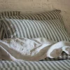 Fern Green Pembroke Stripe Linen Blend Pillowcase (Pair)