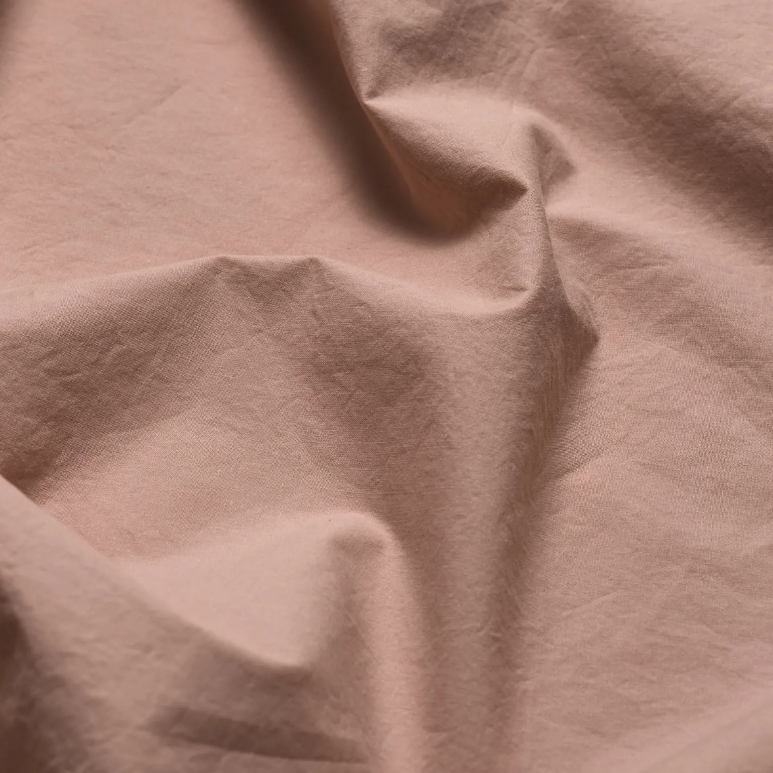 French Rose Washed Cotton Percale Fitted Sheet