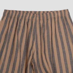 Men's Blue & Porcini Striped Linen Pajama Pants