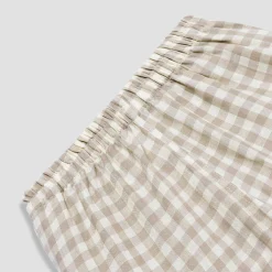 Mushroom Gingham Pajama Shorts Set