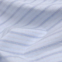 Pale Blue Favorite Shirt Stripe Cotton Flat Sheet