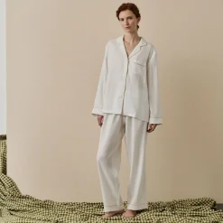 Pearl Linen Pajama Shirt
