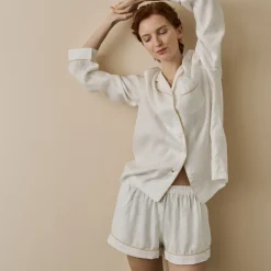 Pearl Linen Pajama Shorts