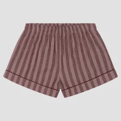 Port & Woodrose Striped Linen Pajama Shorts