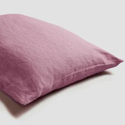 Raspberry 100% Linen Pillowcases (Pair)