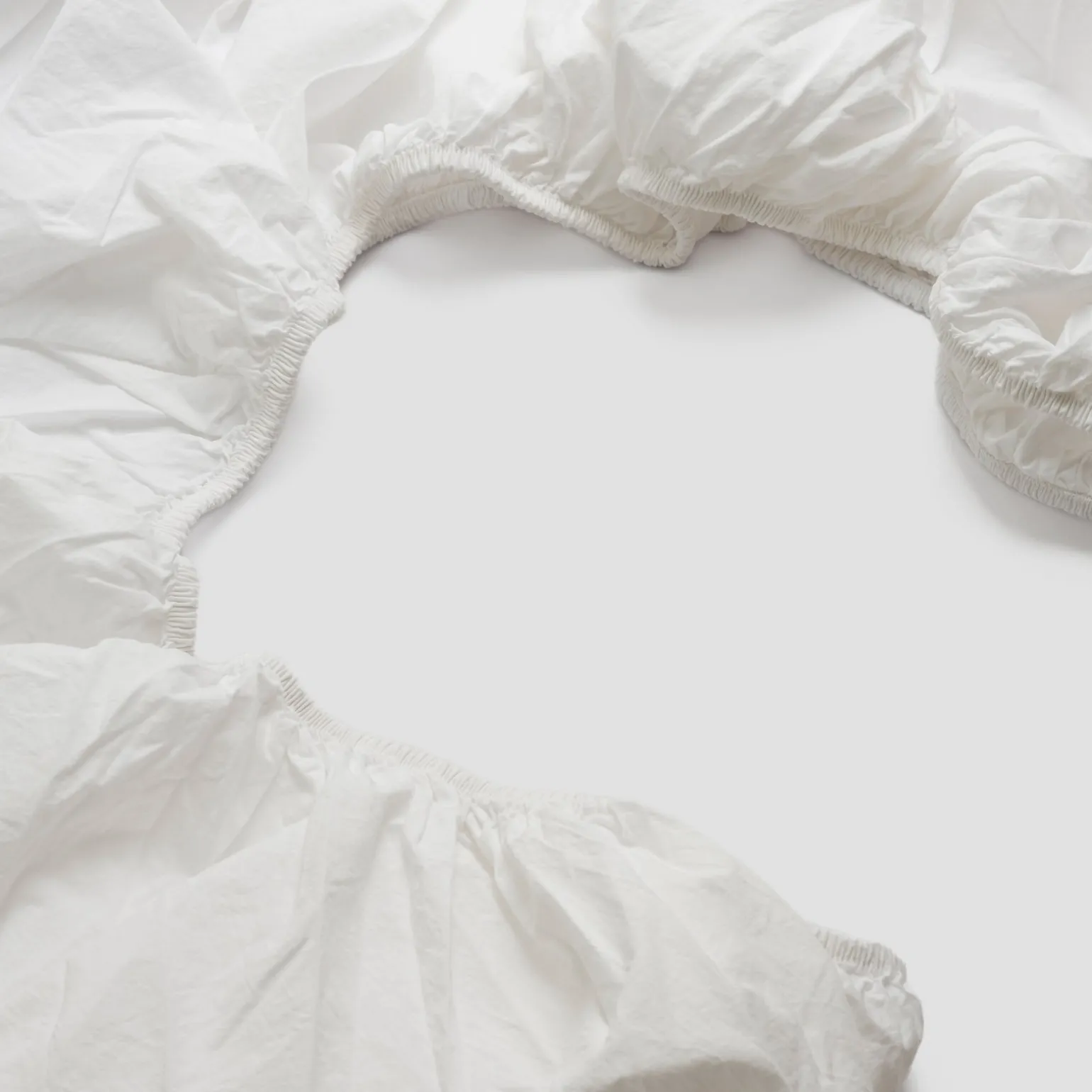 White Washed Cotton Percale Fitted Sheet